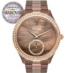 Ficha técnica e caractérísticas do produto Relógio Orient Feminino Chocolate Swarovski FTSS0062N1NX