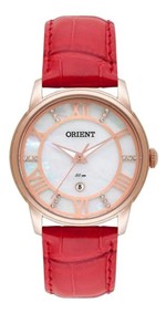 Ficha técnica e caractérísticas do produto Relógio Orient Feminino FRSC1006 B3VX Couro Vermelho e Swarovski