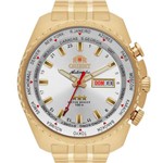 Ficha técnica e caractérísticas do produto Relógio Orient Masculino Dourado Automatic 469GP057S1KX Automático 10 Atm Cristal Mineral