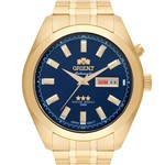 Ficha técnica e caractérísticas do produto Relógio Orient Masculino Dourado Automatic 469GP075D1KX Analógico 10 Atm Cristal Mineral