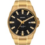 Ficha técnica e caractérísticas do produto Relógio Orient Masculino Dourado MGSS1189P1KX Analógico 5 Atm Cristal Mineral Tamanho Médio