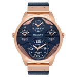 Ficha técnica e caractérísticas do produto Relogio Orient Masculino Mrsct002 D2dx Rose Azul Couro