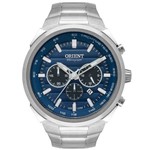 Ficha técnica e caractérísticas do produto Relógio Orient Masculino Prata Fundo Azul Mbssc201 D1sx