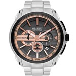 Ficha técnica e caractérísticas do produto Relógio Orient Masculino Prata Unique Chronograph MBSSC186G1SX