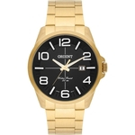 Ficha técnica e caractérísticas do produto Relógio Orient MGSS1123 P2KX masculino dourado mostrador preto