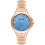 Ficha técnica e caractérísticas do produto Relógio Orient Rosê Azul Feminino Frss0017 A1rx