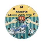 Relógio para Mesa de Vidro - Motorcycle - 17 Cm