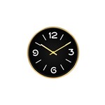 Relógio para Parede BTC 30x4cm Dourado e Preto