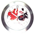 Ficha técnica e caractérísticas do produto Relógio Parede 30cm Aluminio Peppers Pimenta Cozinha Kienzle