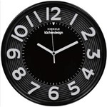 Ficha técnica e caractérísticas do produto Relógio Parede 30cm 3d Açai Cozinha Preto Novo Kienzle