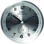 Ficha técnica e caractérísticas do produto Relógio Parede 30cm Ice Termômetro Higrômetro Inox Kienzle
