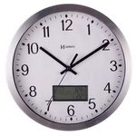 Ficha técnica e caractérísticas do produto Relógio Parede 30cm Silencioso Temperatura Herweg Ref - 6721s