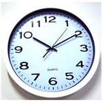 Ficha técnica e caractérísticas do produto Relógio Parede 449B 40 Cm Branco Plástico Vidro Grande Novo