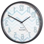 Ficha técnica e caractérísticas do produto Relógio Parede 26cm Anti-horário Preto Barber Herweg 660059