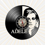 Ficha técnica e caractérísticas do produto Relógio Parede Adele Cantora Música Vinil LP Decoração Retrô