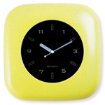 Relógio Parede Quartz Amarelo Analógico 35cm Hercules #rel35