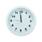 Ficha técnica e caractérísticas do produto Relógio Parede Analogico Redondo Plástico Branco 29,5 Cm