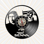 Ficha técnica e caractérísticas do produto Relógio Parede Ayrton Senna Corrida Fórmula 1 Vinil LP Decor