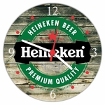 Ficha técnica e caractérísticas do produto Relógio Parede Bar Cerveja Churrasco Heineken Rústico