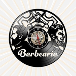 Ficha técnica e caractérísticas do produto Relógio Parede Barbearia Barber Shop Vinil Decoração Retrô