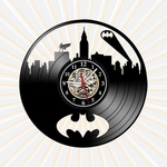 Ficha técnica e caractérísticas do produto Relógio Parede Batman Gotham City Vinil LP Decoração Retrô