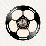 Ficha técnica e caractérísticas do produto Relógio Parede Bola De Futebol Times Esportes Vinil LP Retrô