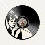 Ficha técnica e caractérísticas do produto Relógio Parede Bonequinha Luxo Vinil LP Decor Retrô Vintage