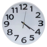 Ficha técnica e caractérísticas do produto Relógio Parede Branco 29.5x29.5cm