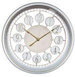 Relógio Parede Branco 29x29cm Arredondado Numeração Arábica - Tascoimport