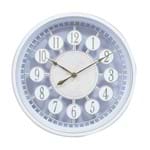 Ficha técnica e caractérísticas do produto Relógio Parede Branco Círculos 30x30cm