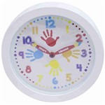 Relógio Parede Branco Mãos 25x25cm - Infinity Presentes