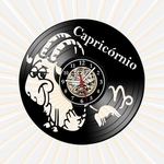 Ficha técnica e caractérísticas do produto Relógio Parede Capricórnio Signos Zodíaco Vinil LP Decoração