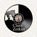 Ficha técnica e caractérísticas do produto Relógio Parede Clara Zetkin Vinil LP Decoração Industrial