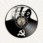 Ficha técnica e caractérísticas do produto Relógio Parede Comunistas Vinil LP Decoração Retrô Vintage