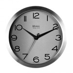 Ficha técnica e caractérísticas do produto Relógio Parede Contínuo Silencioso Alumínio 25 Cm Sem Tic-tac Herweg