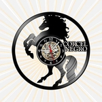 Ficha técnica e caractérísticas do produto Relógio Parede Corcel Negro Filmes Series TV Nerd Vinil LP