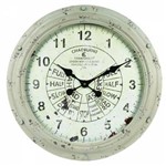 Ficha técnica e caractérísticas do produto Relógio Parede de Madeira Branco Ø55cm