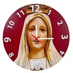 Relógio Parede de Madeira Mdf 28cm Nossa Senhora de Fatima - Naira - Ddm/pre/ddp