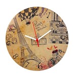 Relógio Parede de Madeira Mdf 28cm Paris Mon Amor - Naira - Ddm/pre/ddp