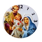 Ficha técnica e caractérísticas do produto Relógio Parede de Madeira Mdf 28cm Sagrada Familia - Naira - Ddm/pre/ddp
