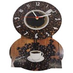 Ficha técnica e caractérísticas do produto Relógio Parede de Pêndulo - Café