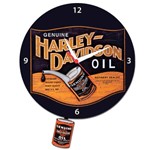 Ficha técnica e caractérísticas do produto Relogio Parede de Pendulo - Harley Davidson Oil
