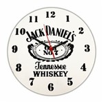 Ficha técnica e caractérísticas do produto Relógio Parede Decoração Bar Whisky Jack Daniels Churrasco Branco