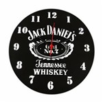 Ficha técnica e caractérísticas do produto Relógio Parede Decoração Bar Whisky Jack Daniels Churrasco Preto