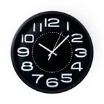 Ficha técnica e caractérísticas do produto Relógio Parede Decoração Preto Grande Cozinha Sala Escritório