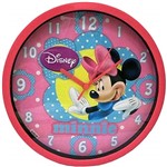 Ficha técnica e caractérísticas do produto Relógio Parede Decoração Quarto Infantil Minnie Mouse Rosa