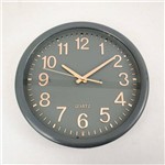 Ficha técnica e caractérísticas do produto Relógio Parede Decorativo Cinza Cobre Rose 35x4,5cm Quartz
