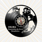 Ficha técnica e caractérísticas do produto Relógio Parede Dilma Roussef Politica Disco Vinil LP Arte