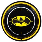 Ficha técnica e caractérísticas do produto Relogio Parede Dupla Neon Batman Vidro Preto Ø38x6cm