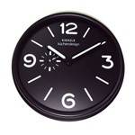 Ficha técnica e caractérísticas do produto Relógio Parede Earth 32cm Preto Fosco Aço Silencioso Kienzle